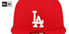 Dodgers 1988 WS SIDE-PATCH UP Red-White Fitted Hat by New Era - 3rd View