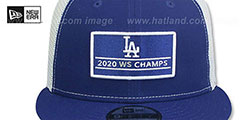 Dodgers 2020 WS CHAMPS TRUCKER SNAPBACK Royal-White Hat by New Era - 3rd View