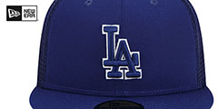 Dodgers BATTING PRACTICE TRUCKER Royal Fitted Hat by New Era - 3rd View