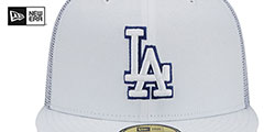 Dodgers BATTING PRACTICE TRUCKER White Fitted Hat by New Era - 3rd View