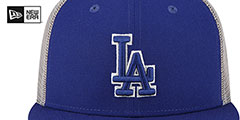 Dodgers 2T BATTING PRACTICE TRUCKER Royal-Grey Fitted Hat by New Era - 3rd View