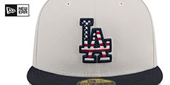 Dodgers 2024 JULY 4TH STARS N STRIPES Fitted Hat by New Era - 3rd View