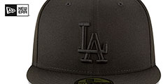 Dodgers 2024 WORLD SERIES CHAMPIONS Black-on-Black Fitted Hat by New Era - 3rd View