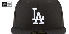 Dodgers 2024 WORLD SERIES CHAMPIONS Black-White Fitted Hat by New Era - 3rd View