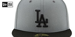 Dodgers 2024 WORLD SERIES CHAMPIONS Grey-Black Fitted Hat by New Era - 3rd View