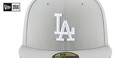 Dodgers 2024 WORLD SERIES CHAMPIONS Grey-White Fitted Hat by New Era - 3rd View