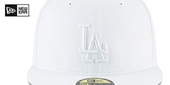 Dodgers 2024 WORLD SERIES CHAMPIONS White-on-White Fitted Hat by New Era - 3rd View