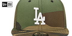 Dodgers ARMY CAMO TRUCKER Hat by New Era - 3rd View