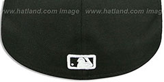 Dodgers D TEAM-BASIC Black-White Fitted Hat by New Era - 3rd View