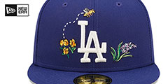 Dodgers FLORAL WATERCOLORS Royal Fitted Hat by New Era - 3rd View