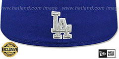 Dodgers GOTHIC TEAM-BASIC Royal-Grey Fitted Hat by New Era - 3rd View