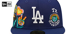 Dodgers GROOVY Royal Fitted Hat by New Era - 3rd View