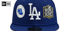 Dodgers HISTORIC CHAMPIONS Royal Fitted Hat by New Era - 3rd View