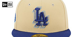 Dodgers ILLUSION SIDE-PATCH Gold-Royal Fitted Hat by New Era - 3rd View