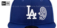 Dodgers PAISLEY QUILT BOTTOM Royal Fitted Hat by New Era - 3rd View