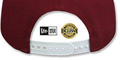 Dodgers TEAM-BASIC SNAPBACK Burgundy-White Hat by New Era - 3rd View