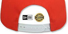 Dodgers TEAM-BASIC SNAPBACK Orange-White Hat by New Era - 3rd View