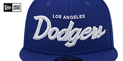 Dodgers TEAM-SCRIPT SNAPBACK Royal Hat by New Era - 3rd View