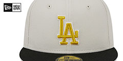 Dodgers TWO-TONE STONE Fitted Hat by New Era - 3rd View