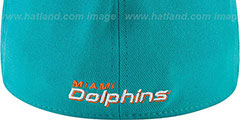 Dolphins 2014 NFL DRAFT FLEX Aqua Hat by New Era - 3rd View