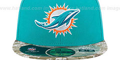 Dolphins 2014 SALUTE-TO-SERVICE Aqua-Desert Fitted Hat by New Era - 3rd View