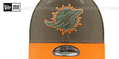 Dolphins 2017 SALUTE-TO-SERVICE FLEX Green-Orange Hat by New Era - 3rd View