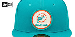 Dolphins 2022 NFL THROWBACK SIDELINE Aqua Fitted Hat by New Era - 3rd View