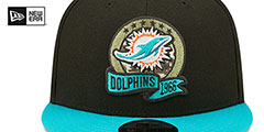 Dolphins 2022 SALUTE-TO-SERVICE SNAPBACK Black-Blue Hat by New Era - 3rd View