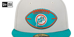 Dolphins 2024 HISTORIC SIDELINE Stone-Aqua Fitted Hat by New Era - 3rd View