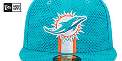 Dolphins 2024 NFL SIDELINE Aqua Fitted Hat by New Era - 3rd View