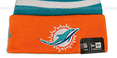 Dolphins BIG-SCREEN Knit Beanie Hat by New Era - 3rd View