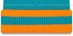 Dolphins CHILLER FILLER BEANIE Aqua-Orange by New Era - 3rd View