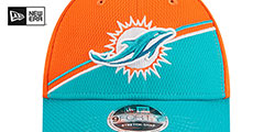 Dolphins DASHMARK SIDELINE SNAPBACK Orange-Aqua Hat by New Era - 3rd View