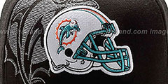 Dolphins NFL BLACK-CLASSIC FLEX Hat by New Era - 3rd View