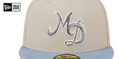 Dolphins NFL CITY ORIGINALS Beige-Powder Fitted Hat by New Era - 3rd View