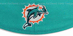 Dolphins NFL FELTN Aqua Fitted Hat by New Era - 3rd View