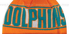 Dolphins REP-UR-TEAM Knit Beanie Hat by New Era - 3rd View