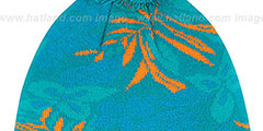 Dolphins SNOW-TROPICS Aqua Knit Beanie Hat by New Era - 3rd View