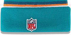 Dolphins STADIUM Knit Beanie Hat by New Era - 3rd View