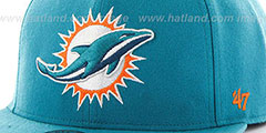 Dolphins SUPER-SHOT STRAPBACK Aqua Hat by Twins 47 Brand - 3rd View