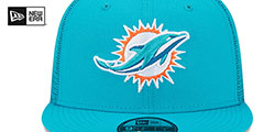 Dolphins TEAM-BASIC TRUCKER SNAPBACK Aqua Hat by New Era - 3rd View