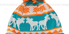 Dolphins THE-MOOSER Knit Beanie Hat by New Era - 3rd View