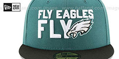 Eagles 2018 SPOTLIGHT Green-Black Fitted Hat by New Era - 3rd View