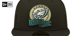 Eagles 2022 SALUTE-TO-SERVICE Black Fitted Hat by New Era - 3rd View