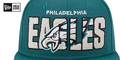 Eagles 2023 NFL DRAFT Green Fitted Hat by New Era - 3rd View