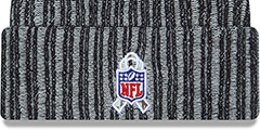 Eagles 2023 SALUTE-TO-SERVICE Black -Grey Knit Beanie Hat by New Era - 3rd View