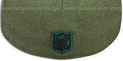 Eagles 2T-HEATHER ACTION Green-Charcoal Fitted Hat by New Era - 3rd View