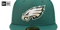 Eagles BANNER SIDE-PATCH Green Fitted Hat by New Era - 3rd View