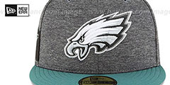 Eagles HOME ONFIELD STADIUM Charcoal-Green Fitted Hat by New Era - 3rd View