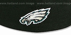 Eagles NFL 2T CHOP-BLOCK Black-Green Fitted Hat by New Era - 3rd View